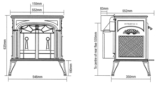 Vermont Castings Intrepid II Wood Burning Stove Hotprice.co.uk