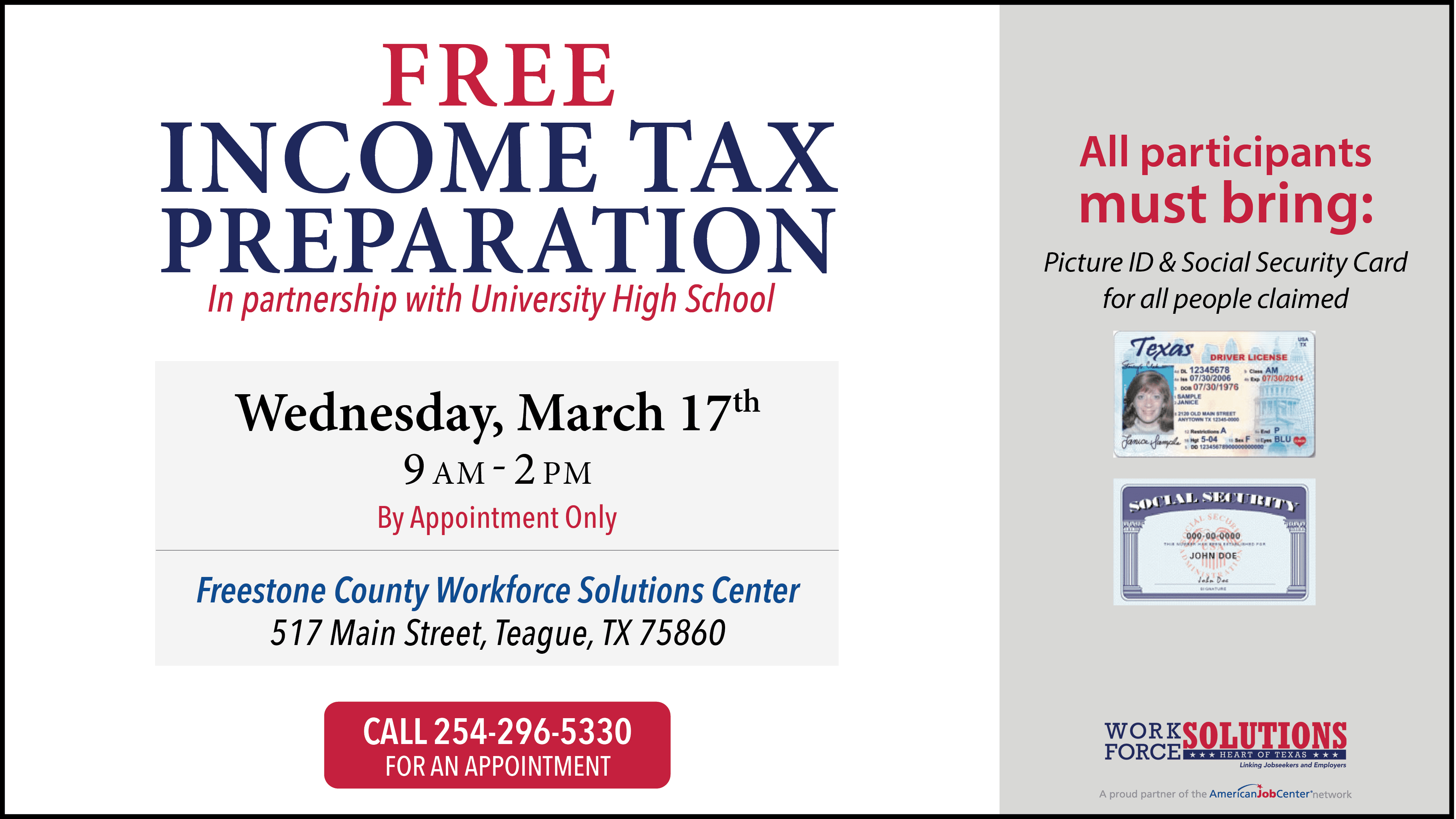 Free Tax Preparation Workforce Solutions for the Heart of Texas