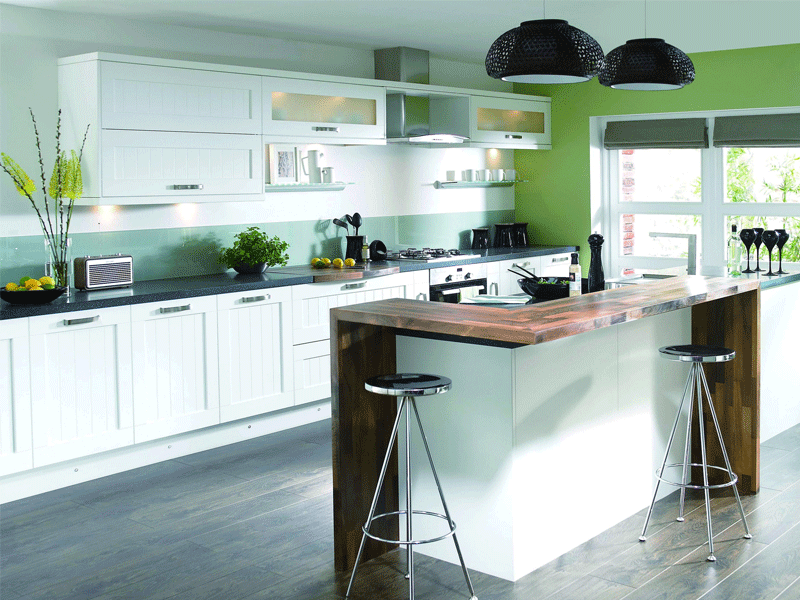 White Shaker Style PVC Kitchen Manufactruring from China