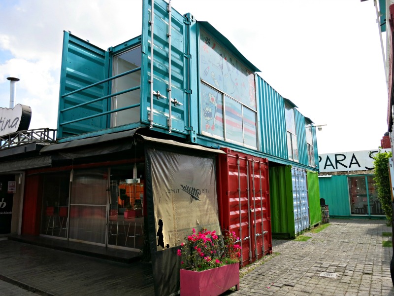 Container architecture on display at Container City, San Andres Cholula