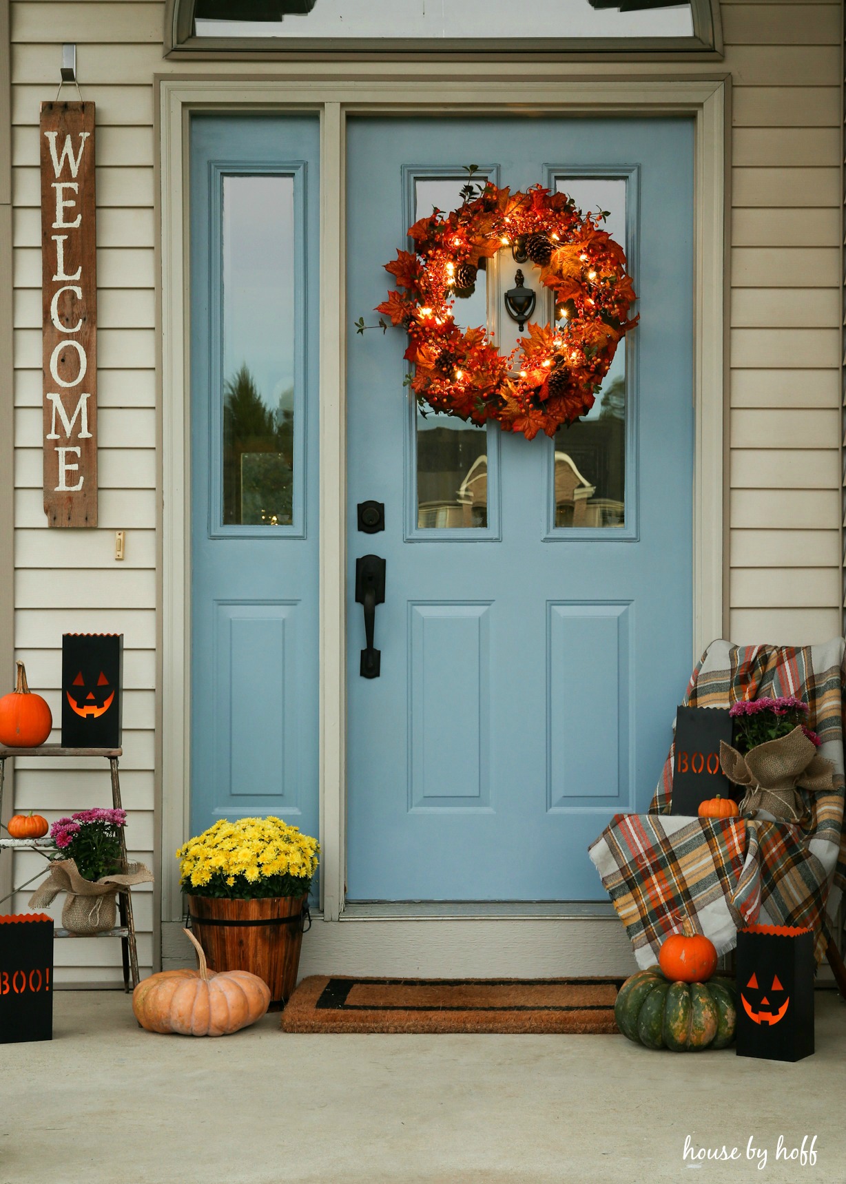 How to Decorate Your Small Front Porch for Fall House by Hoff