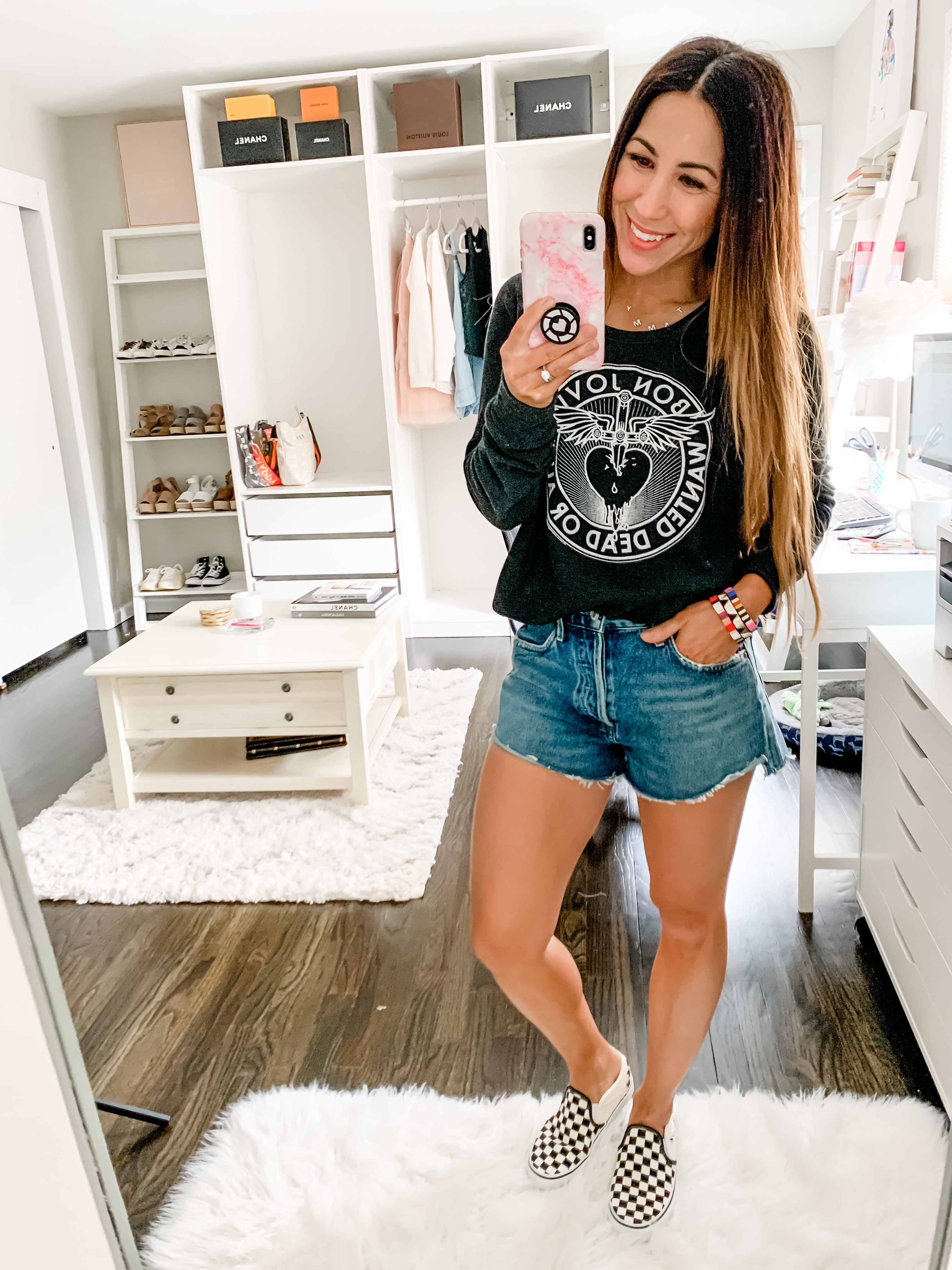 jean shorts and vans
