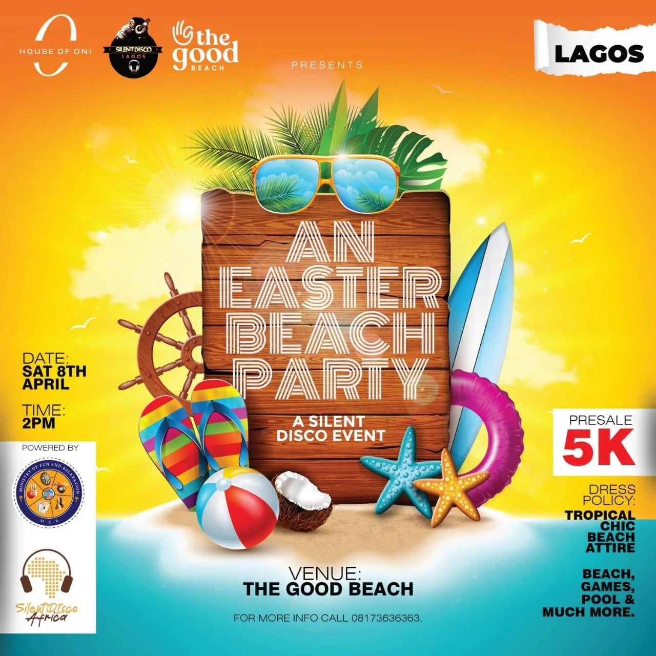 Lagos Easter Beach Party APR 8TH HouseOfOni