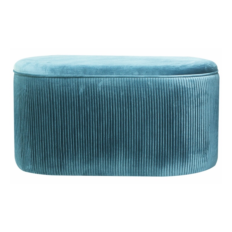 Oval Ottoman Bench with Storage, Velvet Ottoman Bench Supplier
