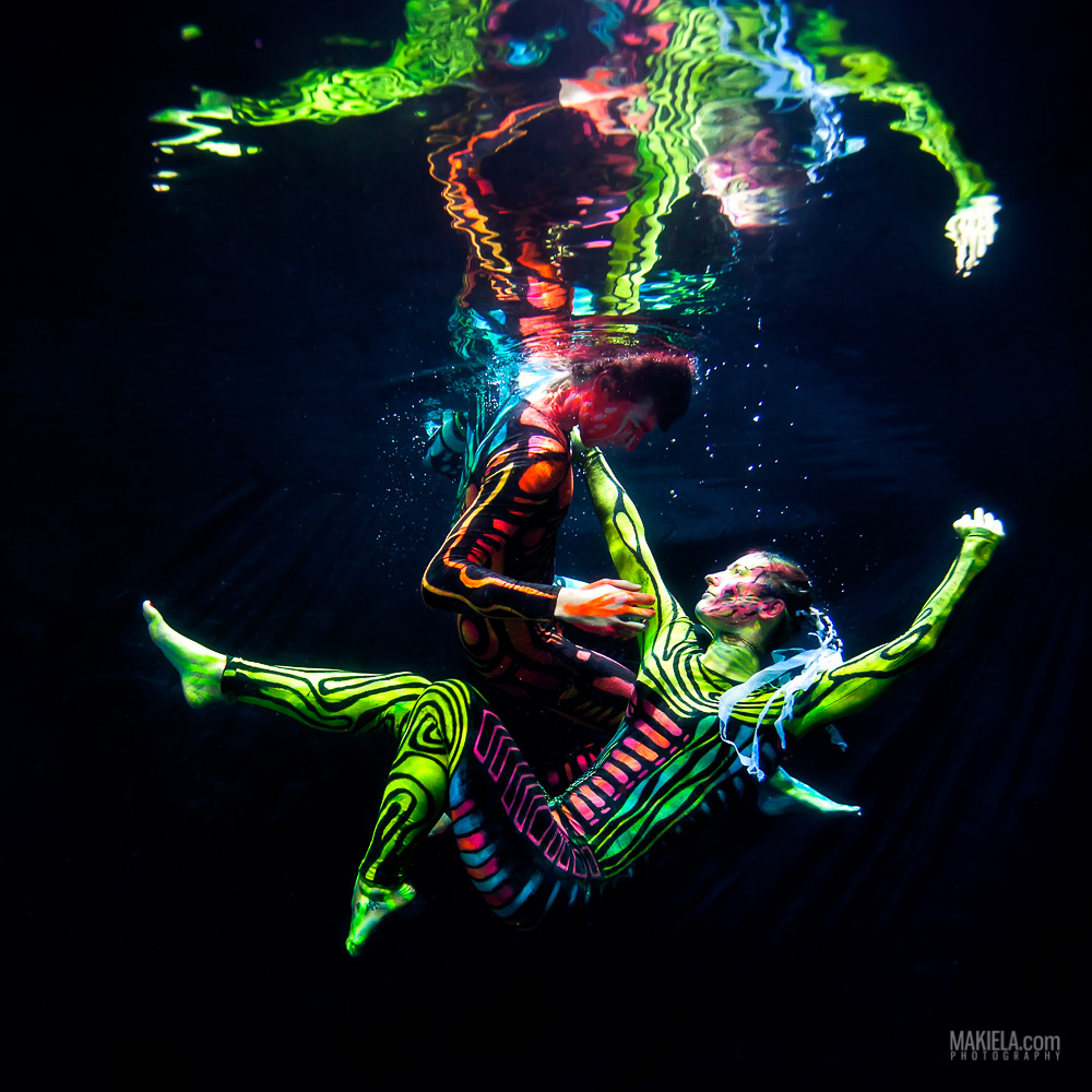 Body Painting and Black Light Pool Shots Mozaik UW