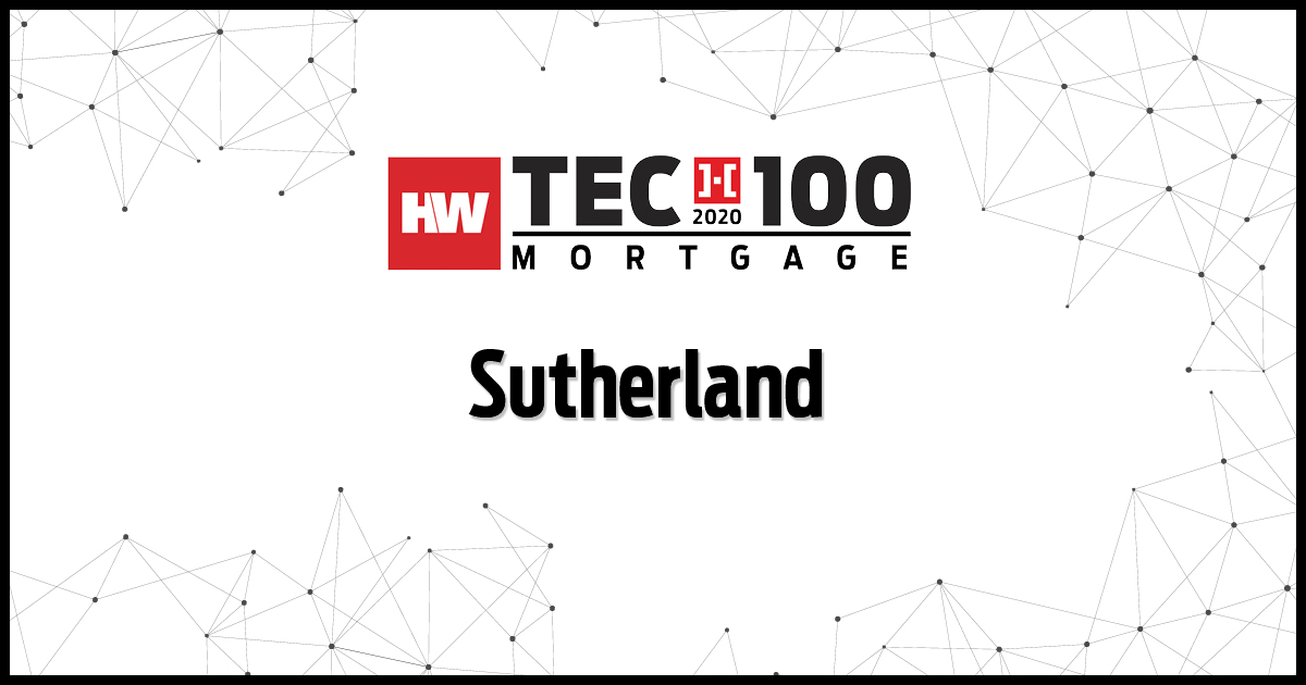 2020 HW Tech100 Mortgage winner Sutherland HousingWire