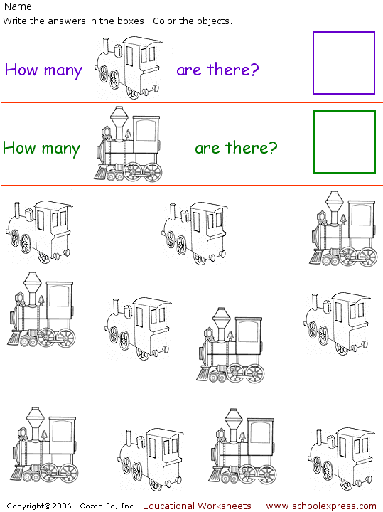 Count The Trains Worksheet Free Worksheets Samples