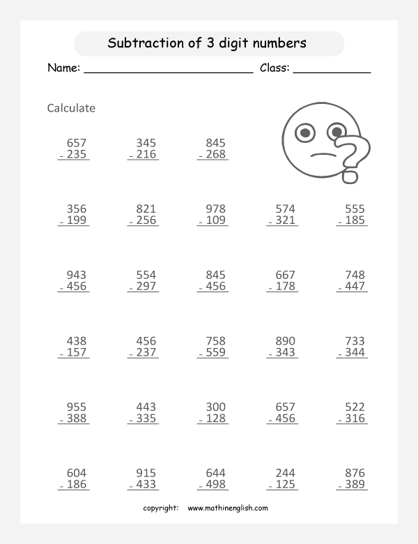 Printable Math Worksheet | Free Worksheets Samples
