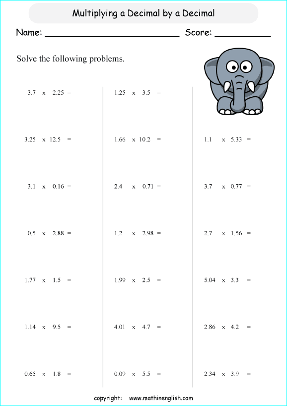 Worksheets For Grade 6