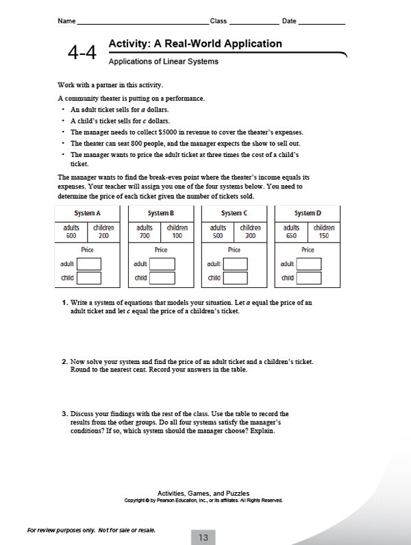 Math Worksheets For Junior High Students Free Worksheets Samples