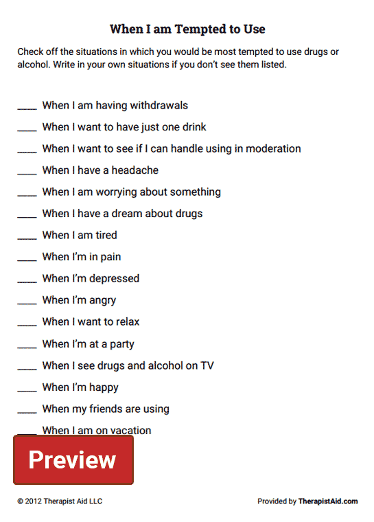 When I Am Tempted To Use (worksheet) Free Worksheets Samples