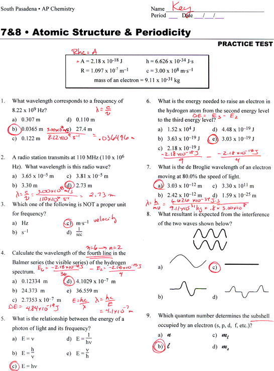 Chapter 4 Atomic Structure Worksheet Chapter 4 Atomic Structure | Free