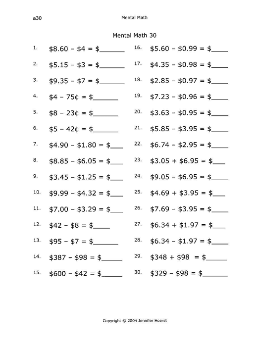 Math Worksheets Primary 498352 Free Worksheets Samples