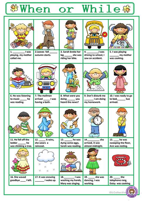 When And While Worksheets