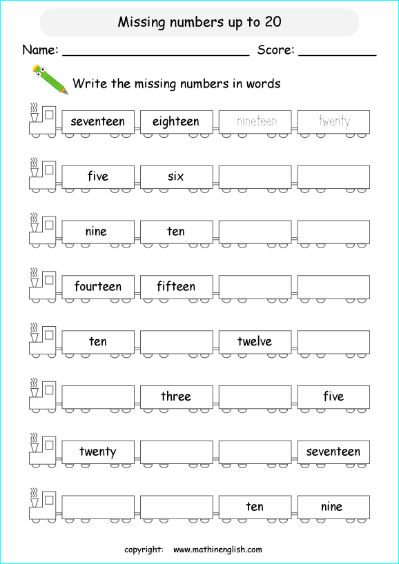 Handwriting Worksheet Numbers 1 20 153327 Free Worksheets Samples