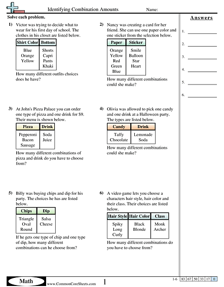 Probability Worksheets 7th Grade