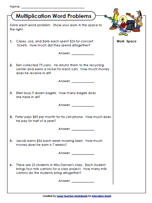 Multiplication Worksheets Super Teacher