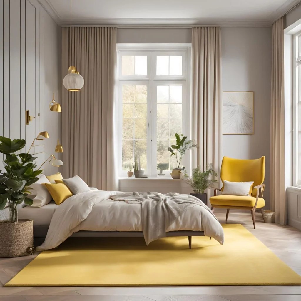 Style a Yellow Rug in Your Bedroom for a Cozy Look