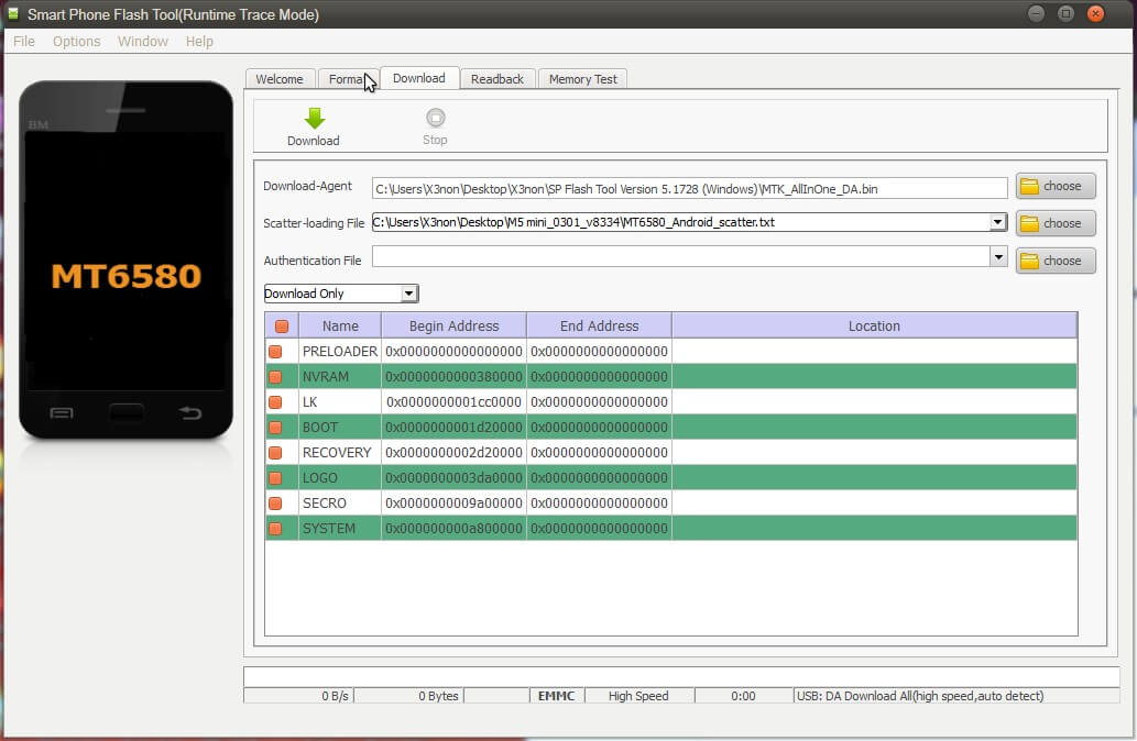 How to Format a Single Partition of a Mediatek (MTK) device using SP