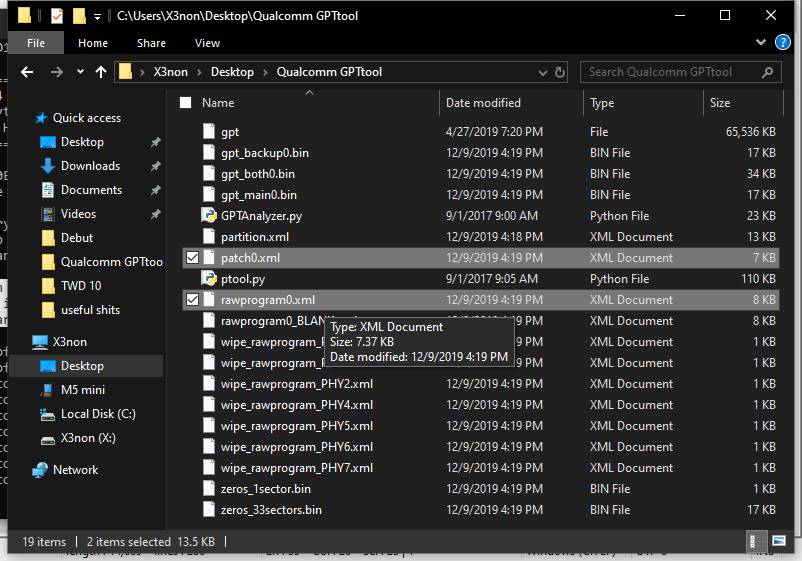 How to create rawprogram0 & patch0 files for a firmware