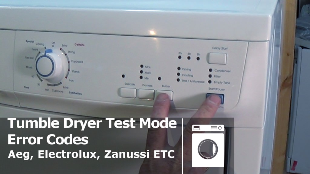 How to Repair Tumble Dryer fault code errors Aeg, Electrolux, Zanussi Etc