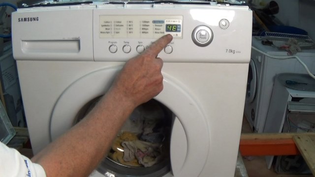 How to Repair Samsung washing machine error code 4E and E1 Fault Not