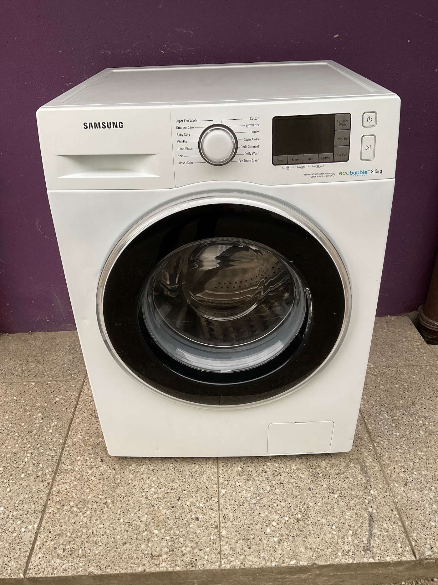 Samsung Ecobubble 8kg Washing Machine 5E Code and Not Spinning How to