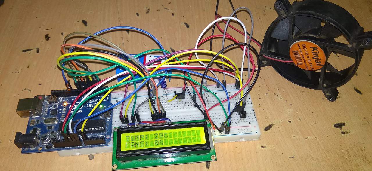 Temperature Based Fan Speed Control & Monitoring With Arduino