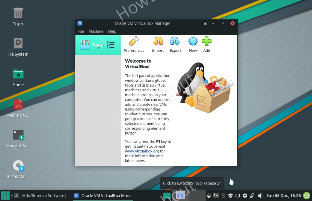 How to install Virtualbox on Manjaro Linux latest version
