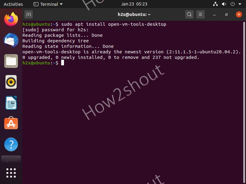 Command to install Vmware tools on Ubuntu using terminal Linux Shout