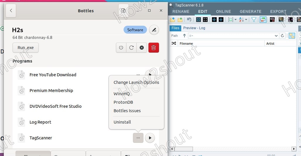 Bottles on Linux to run Windows Applications A GUI interface for Wine