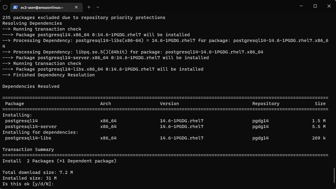 How to Install Postgresql 14 on Ec2 Amazon linux 2 Linux Shout