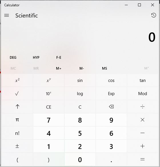 How to calculate percentage in calculator with a percentage key