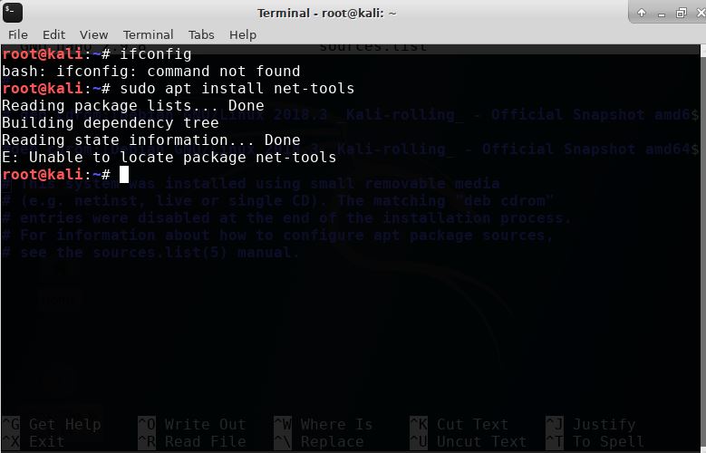 Solve Kali Linux error bash ifconfig command not found H2S Media