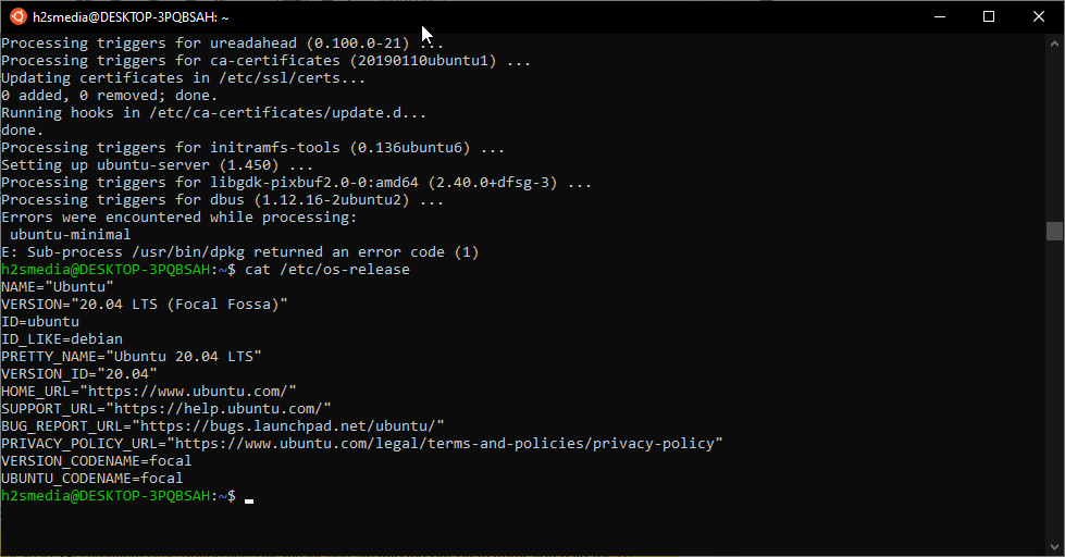 How to Upgrade Ubuntu 18.04 LTS to 20.04 LTS on WSL (Windows 10)