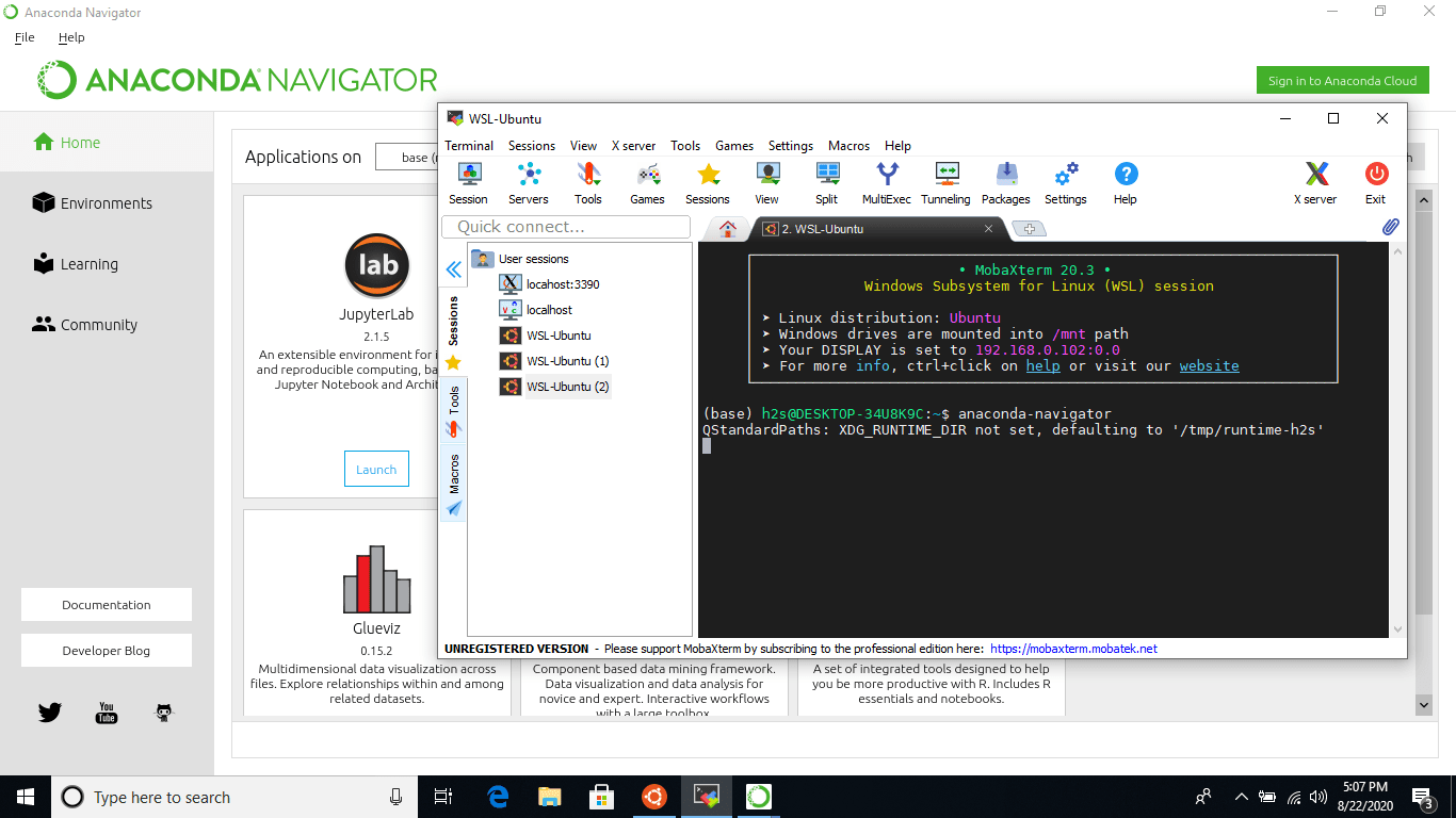 How to install Anaconda on WSL Windows 10 using Ubuntu