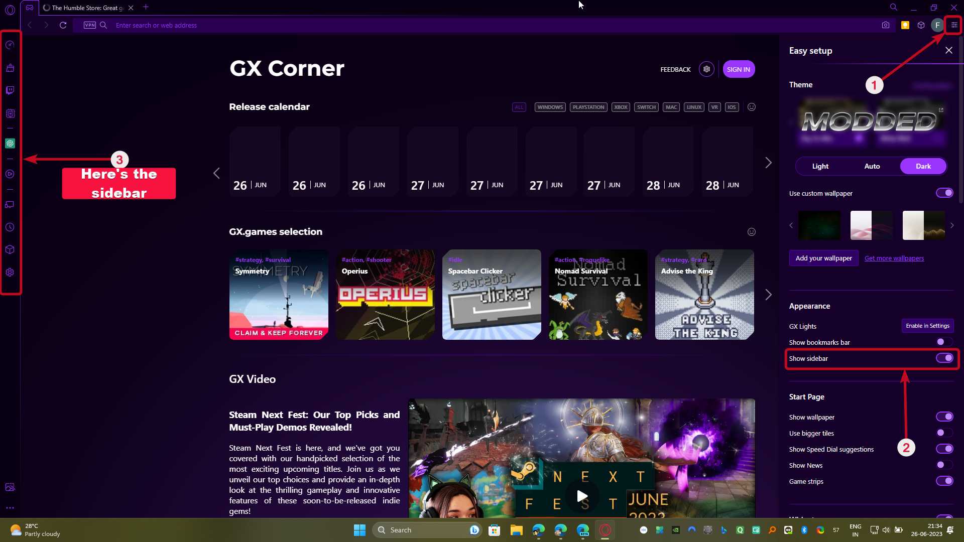 How to use the Opera GX RAM limiter & limit network bandwidth