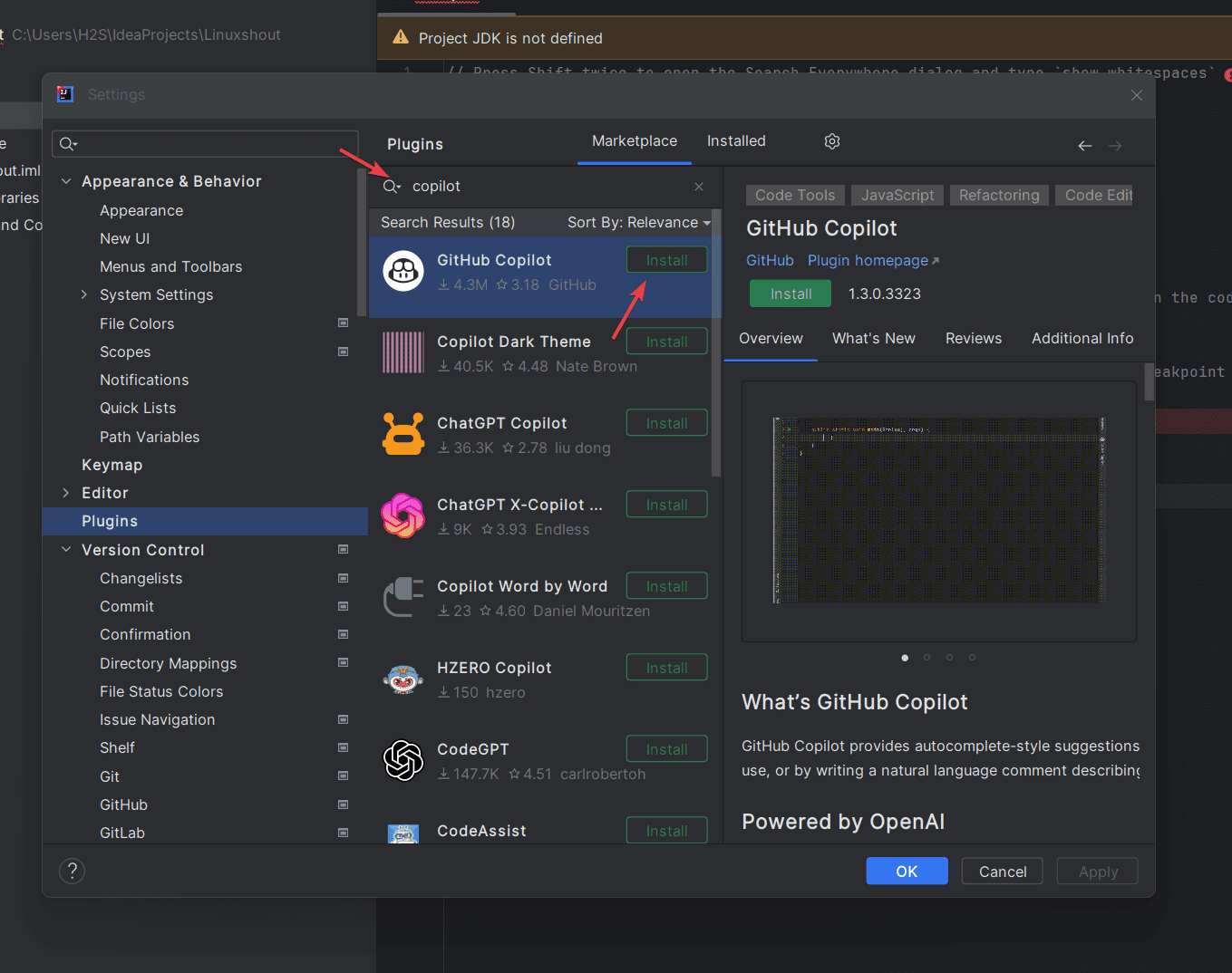 How to Install and Use Github Copilot in JetBrains IntelliJ idea H2S