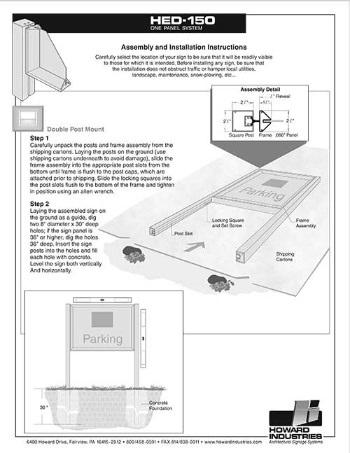 HED150 Sign System Howard Industries