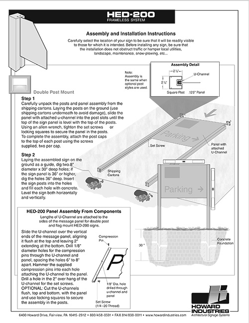HED200 Sign System Howard Industries