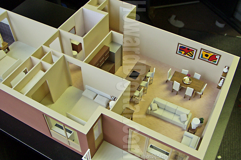 Interior Model Howard Architectural Models Westwood Terrace, Bronx
