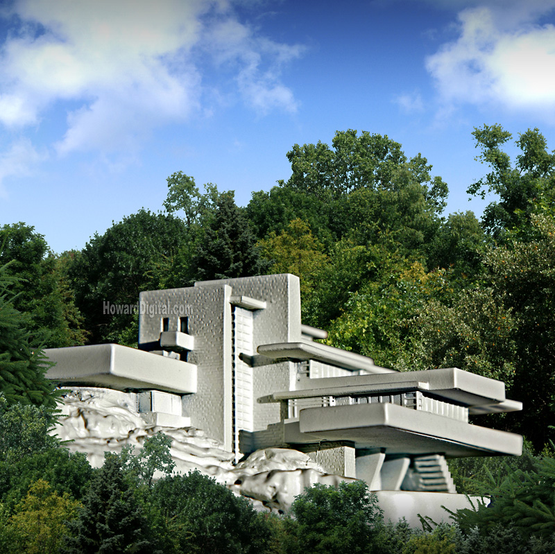 Falling Water, Fallingwater, Guggenheim Museum, The Robie House, The