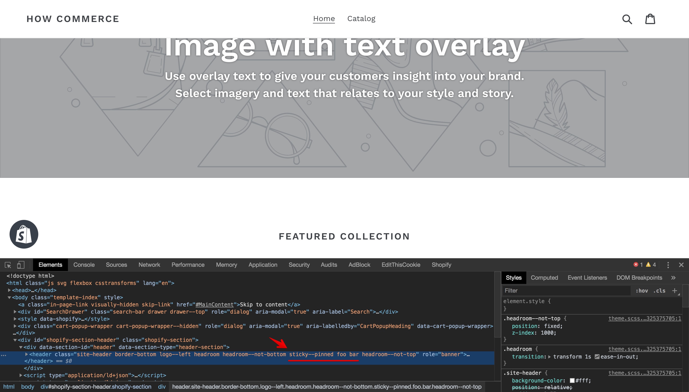 How to make a sticky header in Shopify How Commerce