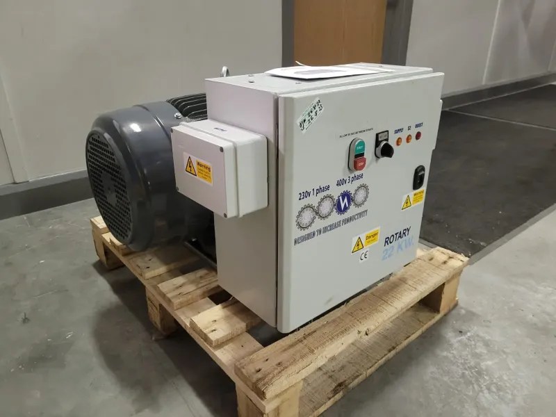 Rotary Converter 30.0hp/22.0kW Single to Three Phase 240v to 415v