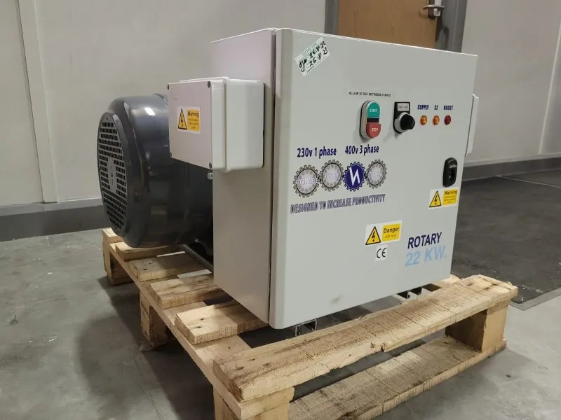 Rotary Converter 30.0hp/22.0kW Single to Three Phase 240v to 415v