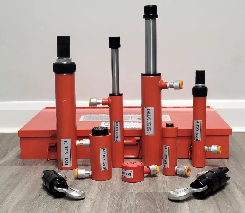 Porta Power Hydraulic 7Pc Auto Body / Frame Repair Accessory Ram Kit