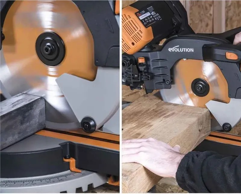 Evolution Mitre Saw D/Bevel 255mm 110v Howden Tools