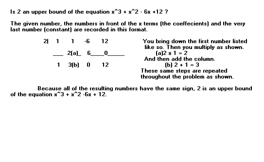 Testing for Upper / Lower Bounds