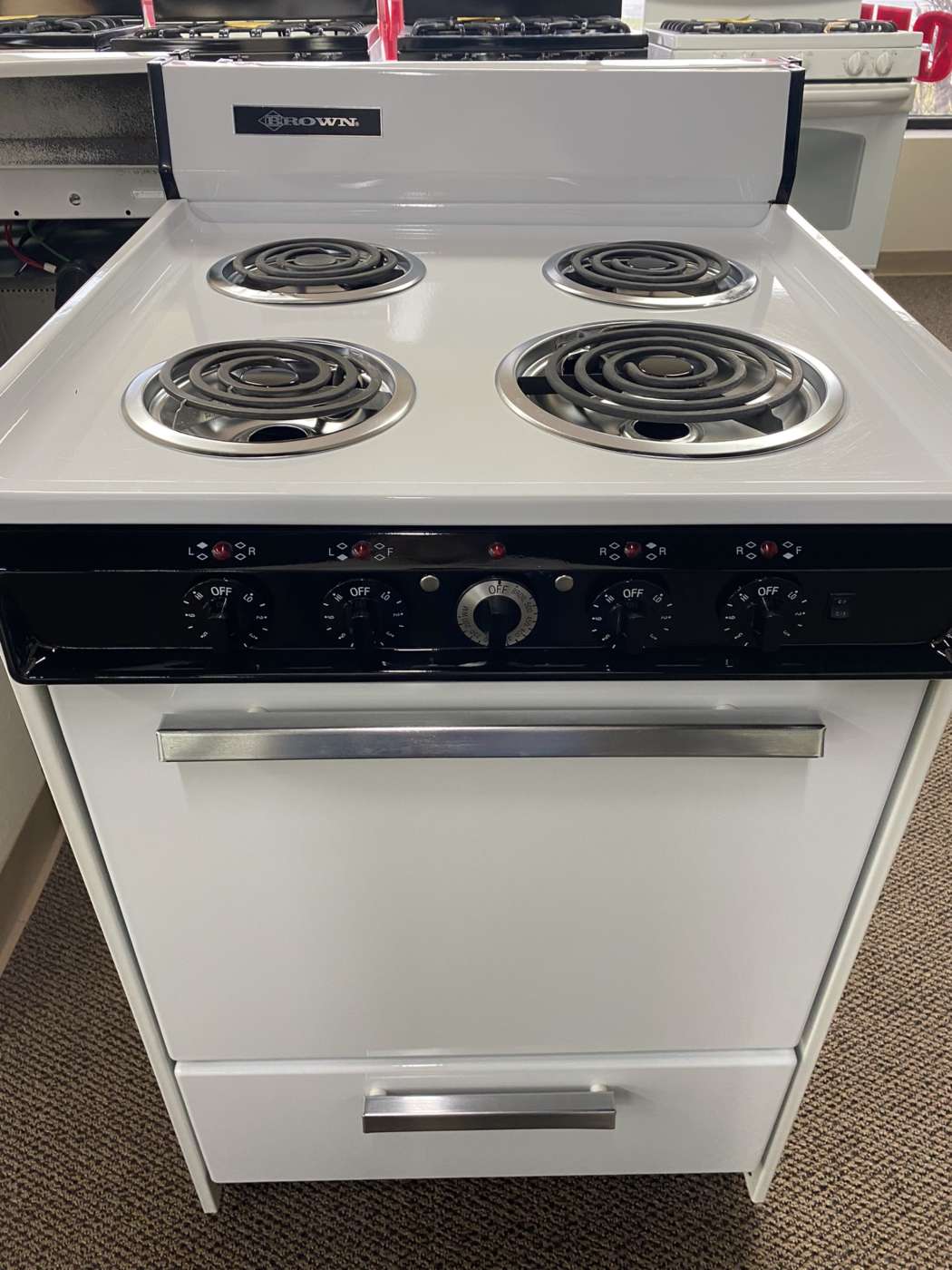 Reconditioned BROWN StandardOven 24" Electric Range White Howie Voigt