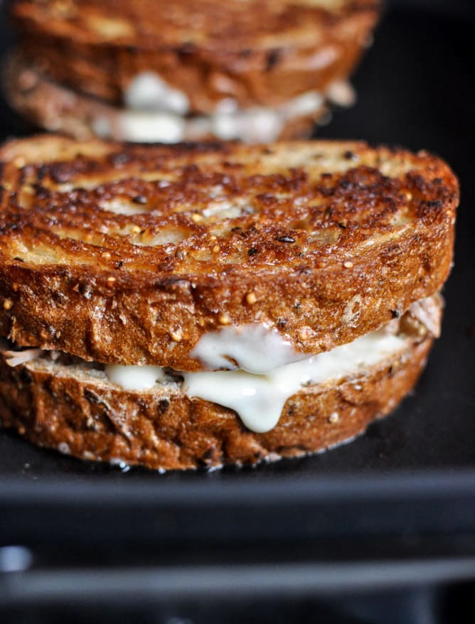 Crockpot Pulled Pork + Beer Cheese Grilled Cheese Sandwiches